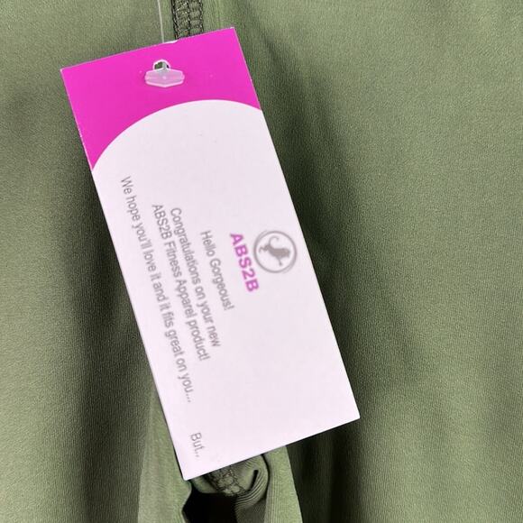 ABS2B Olive Green Camo Mesh Camouflage Butt Enhancer Workout Capris Size Large - Picture 9 of 10